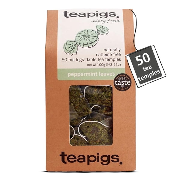 Té teapigs Hojas de menta 50 bolsas de té sin cafeína