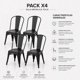 thumbnail image 5 of Pack 4 Sillas Tolix Comedor Negro Mate Liso, 5 of 9