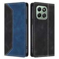Funda Foxdock Para Honor X6B De Cuero Premium Bicolor Con Ranuras Rfid, Carcasa Tipo Billetera Antigolpes Y Soporte Plegable