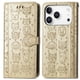 thumbnail image 1 of Funda Cartera FOXDOCK para iPhone 17 Pro Max , Flip PU con Relieve de Gatos y Perros, Tarjetero y Soporte, 1 of 6