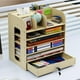 thumbnail image 3 of Organizador de escritorio multiuso de madera blanco, 3 of 4