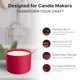 thumbnail image 3 of Frascos de metal negros para velas True Candle de 8 oz, paquete de 24 con tapa, 3 of 7
