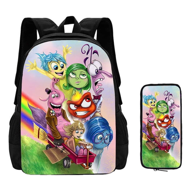 2Pcs Set Inside Mochila Out School Backpack with Pencil Case ,Cartoon School Bags for Boys Girls ,Children Backpack for Pupil