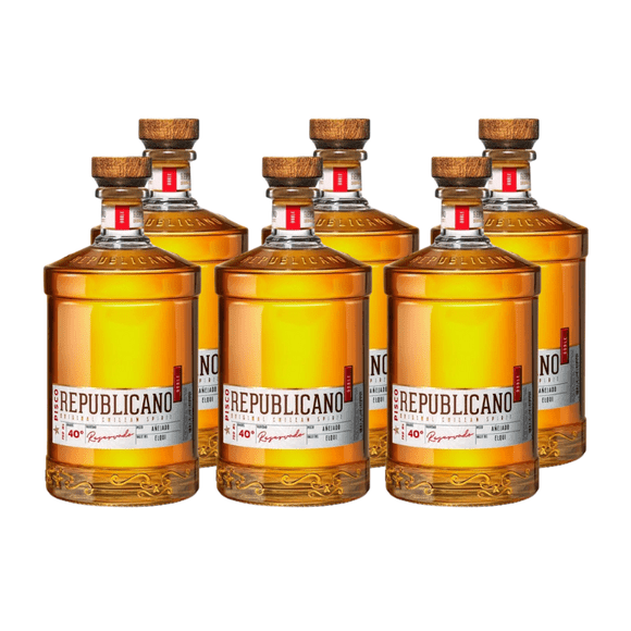 Pack x6 Pisco Republicano Reservado Añejo 40° 750cc