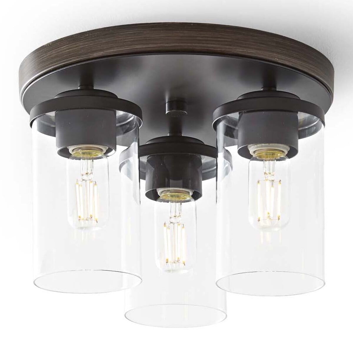 Lámpara Techo Better Homes Gardens 3 Luces Led Nogal