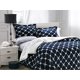 thumbnail image 1 of Set de edredón Elegant Comfort Bloomingdale King Azul Marino, 1 of 8
