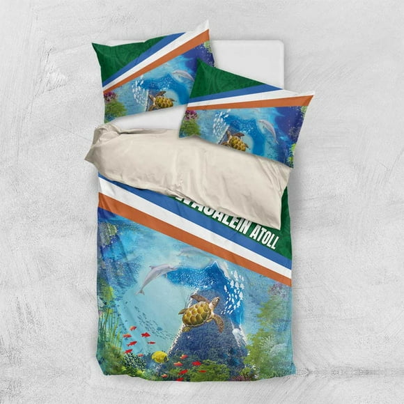 Juego De Cama Islas Marshall Atolón De Kwajalein Motivos Polinesios Y Submarinos