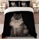 thumbnail image 1 of Maine Coon Themed Printed Bedding Set | Comfortable Polyester Duvet Cover and 2 Pillowcases Ideal for All Seasons, 1 of 5