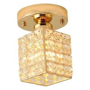 Ioensy - Luz De Techo De Cristal Moderna Al Ras Para Pasillo Entrada Pasillo