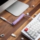 thumbnail image 4 of Cable de aviador en espiral personalizado Keychron USB-C violeta claro, 4 of 6