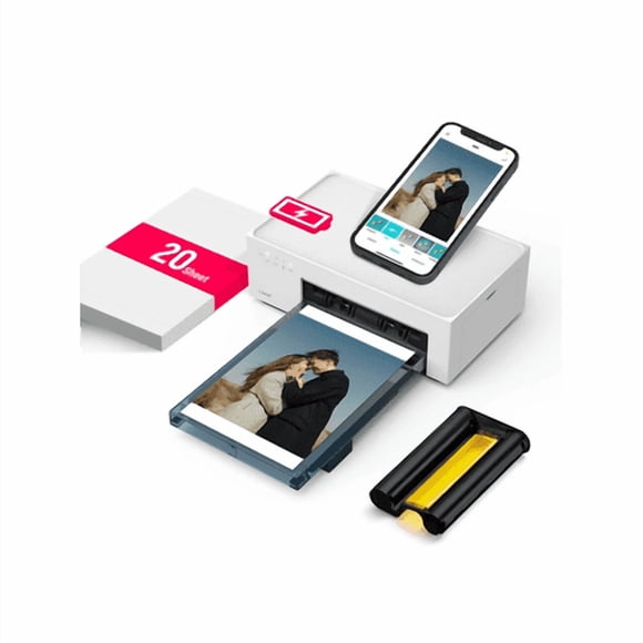 Impresora fotográfica instantánea Liene M200 ámbar, batería recargable, 20 hojas de papel