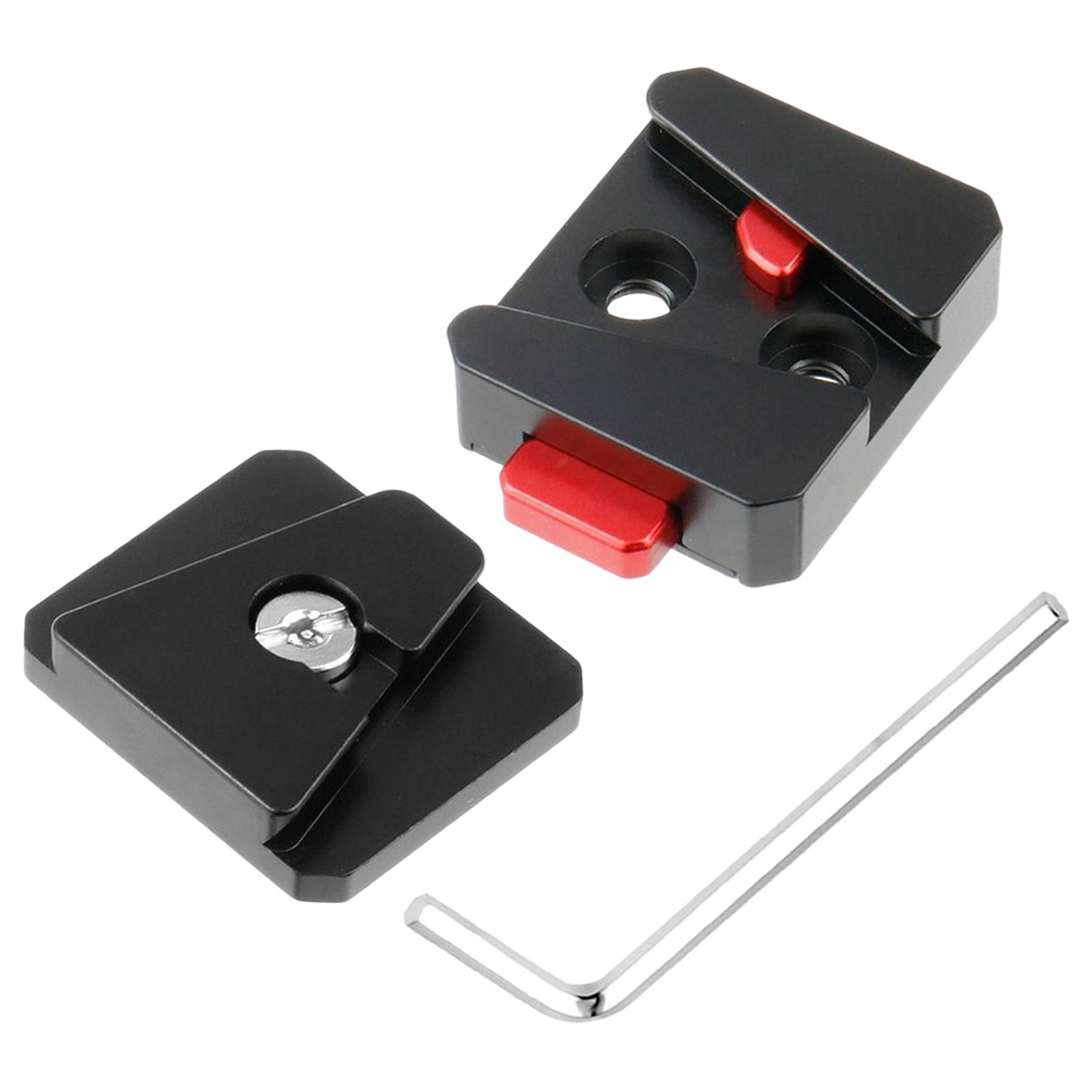 Bothyi - Placa De Liberación Rápida De Montaje En V Portátil Con Orificios Roscados De 1/4 De Pulgada Para Cámara