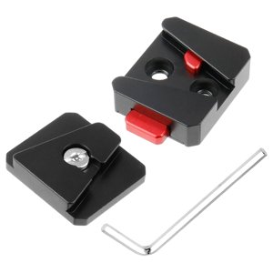 Bothyi - Placa De Liberación Rápida De Montaje En V Portátil Con Orificios Roscados De 1/4 De Pulgada Para Cámara