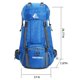 thumbnail image 2 of Mochila Bseash impermeable de 60 litros para senderismo y acampada con funda para lluvia, 2 of 9