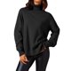 thumbnail image 2 of INSPIRE CHIC Suéter de Cuello Alto para Mujer, Tops para un Armario de Invierno Elegante XL Negro, 2 of 6