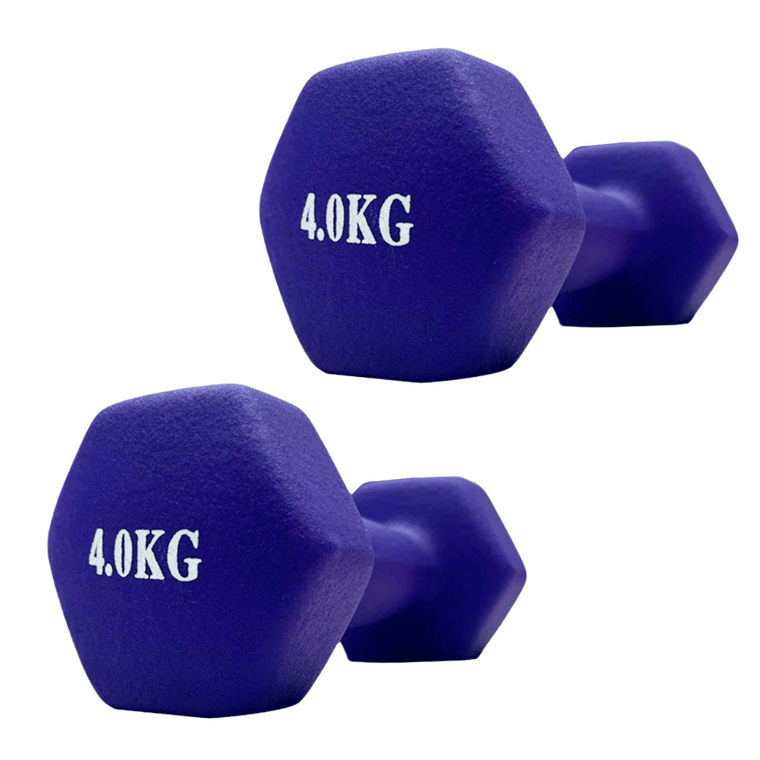 Linea Sport - Par De Mancuernas Hexagonales De Neopreno 4kg C/u Total 8kg