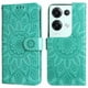 thumbnail image 3 of Funda tipo cartera FOXDOCK para OPPO Reno 8 Pro 5G , diseño girasol en relieve, cuero PU, cierre magnético, soporte y tarjetero, 3 of 5