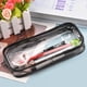 thumbnail image 5 of 4pcs Clear Pencil Bag Clear Pencil Case Waterproof Stationery Pouch PVC Zipper Transparent Zipper Pouch Bag For School Office Make Up Supplies (Black & White), 5 of 5