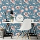 thumbnail image 1 of 1 Roll Of Large Flowers Printed Thickened Moisture-proof Wallpaper, Self-adhesive Waterproof, Removable Self-adhesive Residue-free Wallpaper, For Home Decoration Background Wallpaper, 47.2x15.8inches, 1 of 3