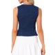 thumbnail image 3 of INSPIRE CHIC Chaleco de Jean para Mujer con Escote en V, Lazo Frontal, Sin Mangas, Chaleco de Mezclilla, Talla L, Azul Oscuro, 3 of 6