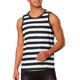 thumbnail image 5 of INSPIRE CHIC Regreso a Clases Camiseta de Tirantes a Rayas para Hombre Cuello Redondo Sin Mangas Ajuste Regular Chaleco Casual de Verano S Negro Blanco, 5 of 6
