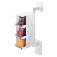 Importclick - Caja Condimentos Cocina 3 Compartimientos Pared