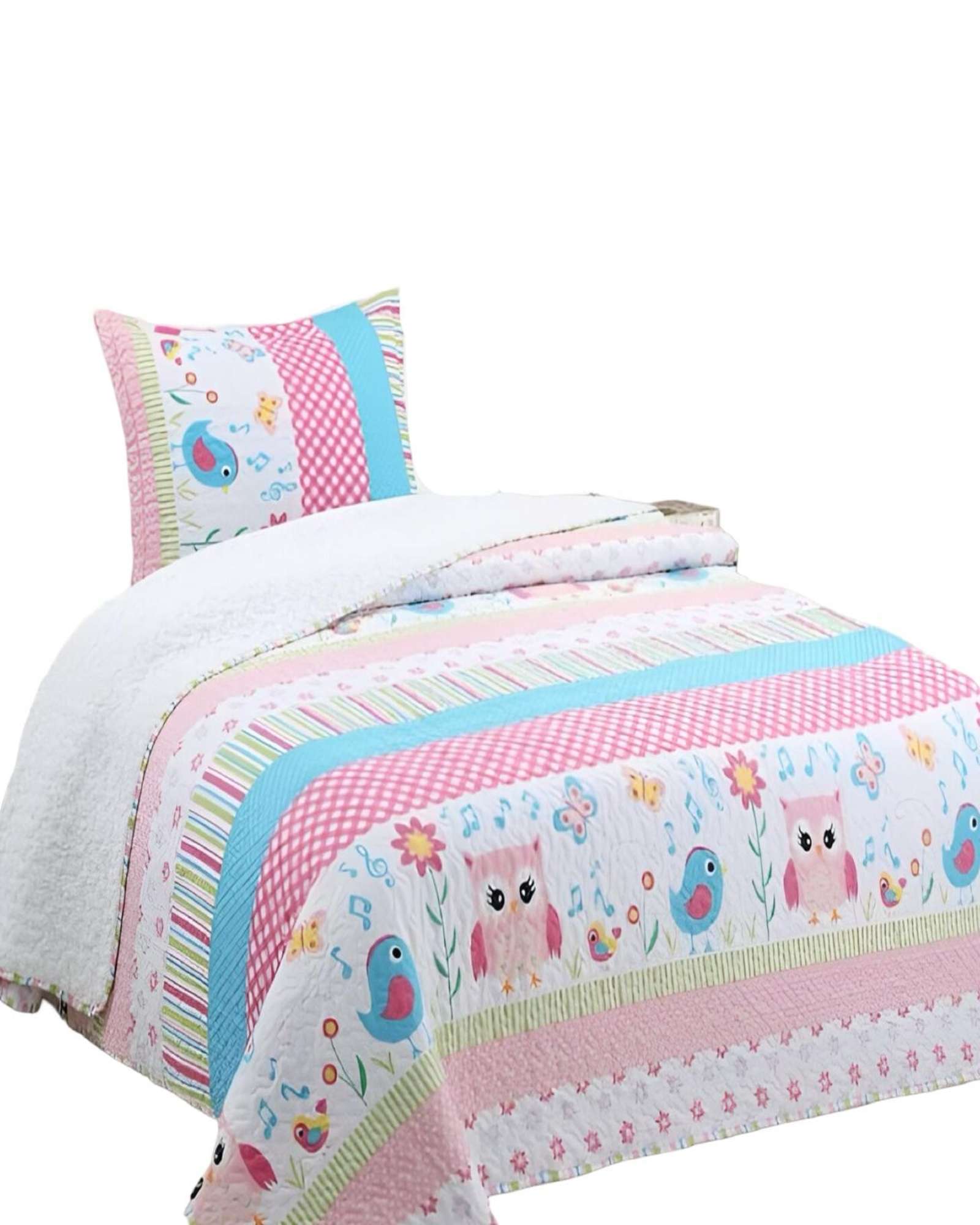 Genérico - Cubrecama Quilt Sherpa Plaza Y Media 180X230 7