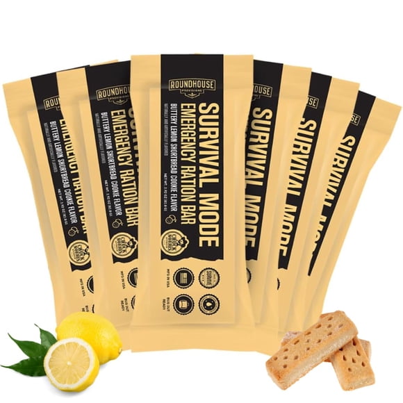 Barras de comida de emergencia Roundhouse Provisions limón rico en calorías