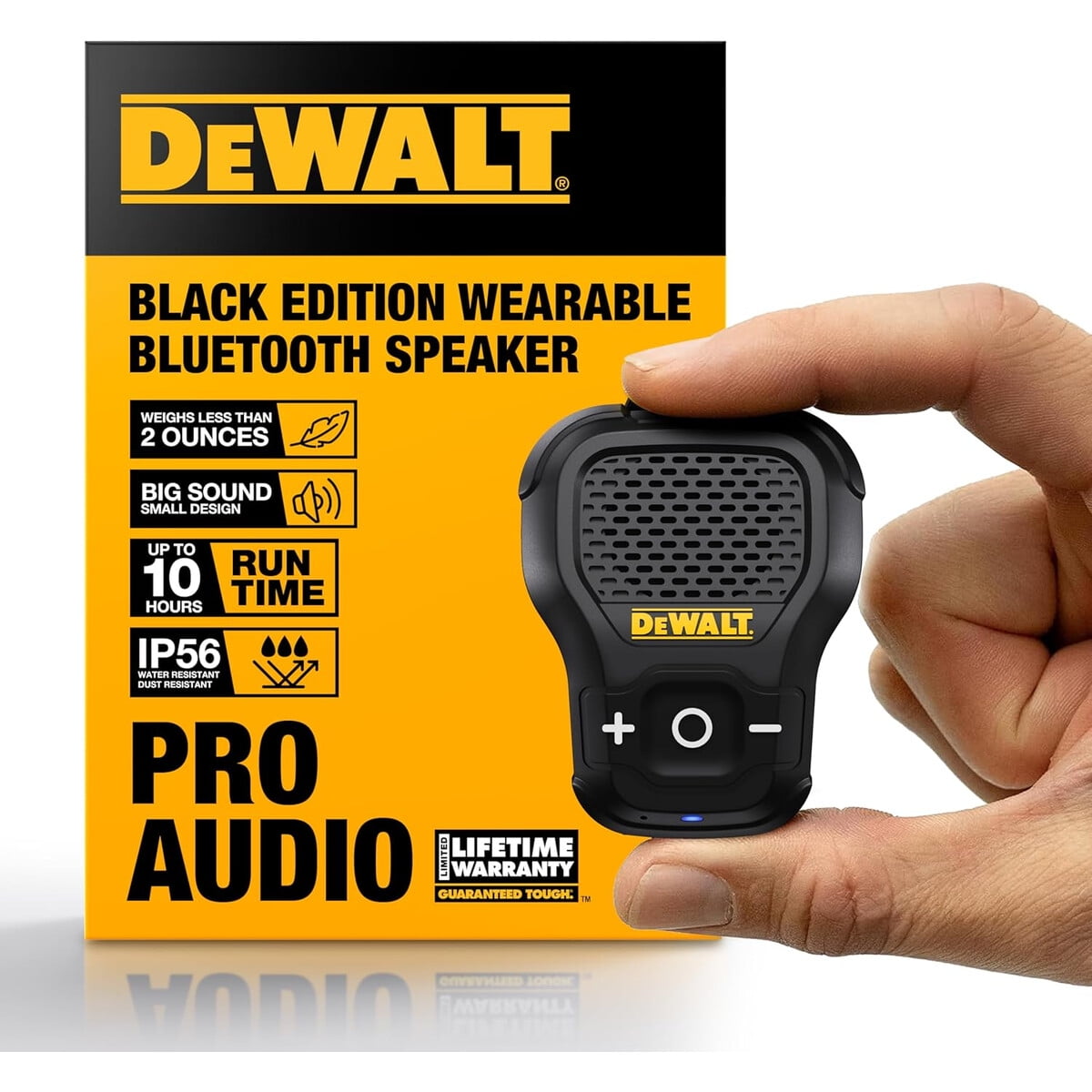 Dewalt - Parlante Bluetooth Onyx Black Ip56 Clip Portatil