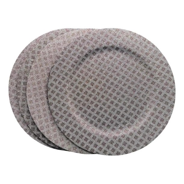Pack 4 Plato De Decoracion Hogar Decorativo Diseños 30cm marron
