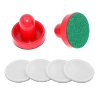Ioensy - Accesorios Para Paletas De Air Hockey, 2 Empujadores De Air Hockey Y 4 Discos De Air Hockey, Putter Rojo