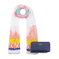 Kubayoff - Kenneth Cole - Pack Bufanda Alcala Blanca + Billetera Jaeda Azul