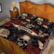 thumbnail image 2 of Vintage Rose Skull - Juego de edredón calavera personalizado, 2 of 3