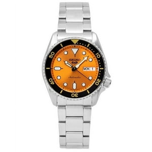 Reloj Seiko 5 Sports Skx Style Midi Orange Dial Automatic Srpk35K1 100M Men'S Watch