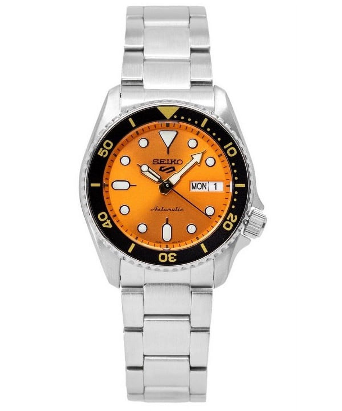 Reloj Seiko 5 Sports Skx Style Midi Orange Dial Automatic Srpk35K1 100M Men'S Watch