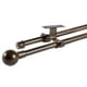 thumbnail image 1 of Set Barras para Cortina Doble 16/19 Mm Extensible 120-210 Cm A Techo Café Bola, 1 of 2