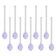 thumbnail image 2 of 10x Cucharillas De Vidrio Apto Para Lavavajillas Cuchara Agitadora Para Remover La Barra De Café Púrpura, 2 of 5