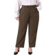 thumbnail image 1 of Agnes Orinda Pantalones Casuales de Negocios Rectos de Talla Grande para Mujer con Bolsillo 5X Café, de Talle Alto y Plisados para la Escuela, Universidad, Trabajo u Oficina, 1 of 5