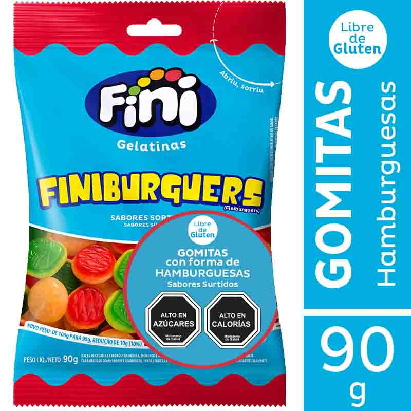 Gomitas Hamburguesas 90 g Fini