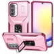thumbnail image 1 of Funda Armada para Samsung Galaxy A26 con Tapa Deslizante y Soporte Magnético Giratorio Rosa, 1 of 5