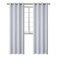 Genérico - Cortina Blackout 140X220 Cm Poliéster Blanco Grisáceo