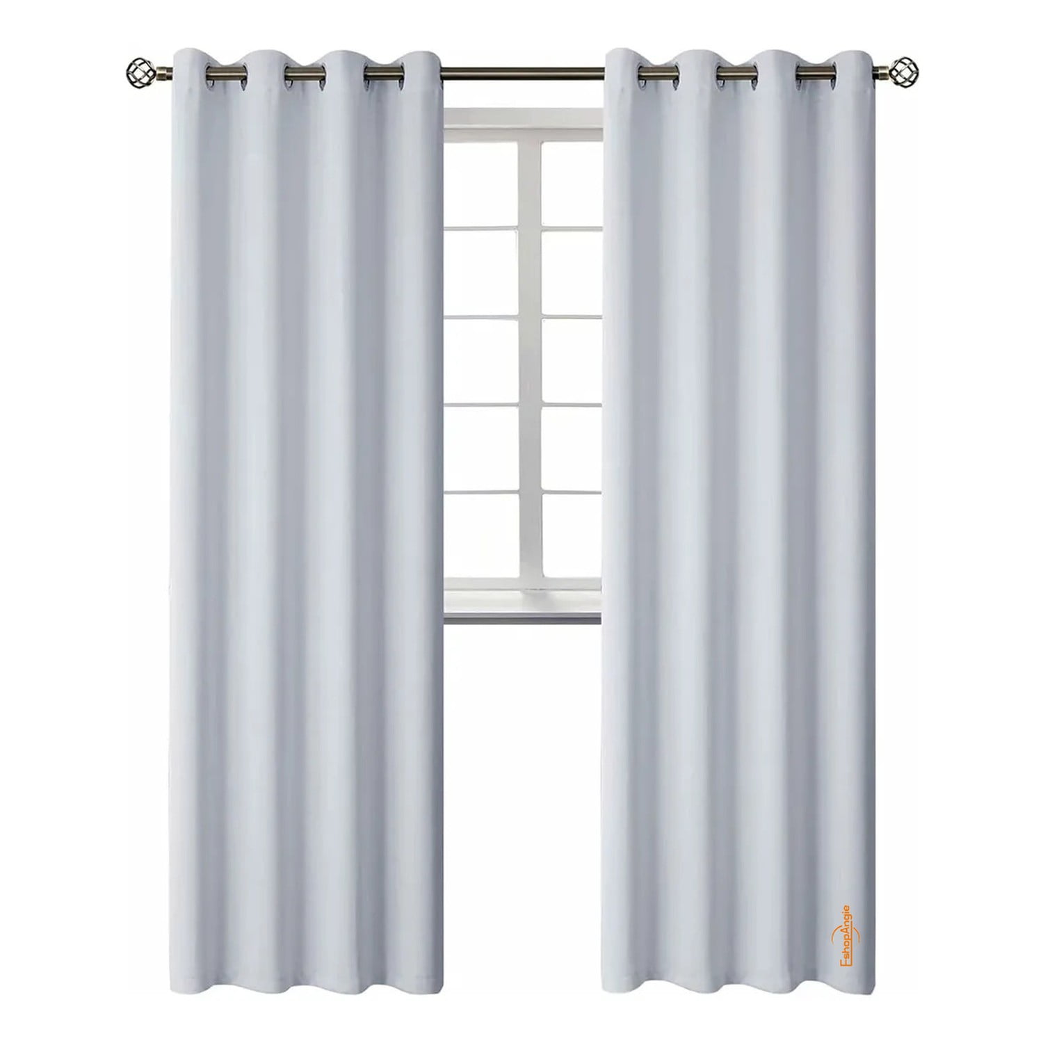 Genérico - Cortina Blackout 140x220 Cm Poliéster Blanco Grisáceo