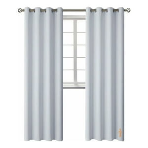 Genérico - Cortina Blackout 140X220 Cm Poliéster Blanco Grisáceo