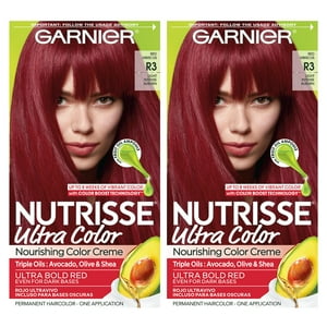 Tinte Para El Cabello Garnier Nutrisse Ultra Color R3 Light Auburn X2