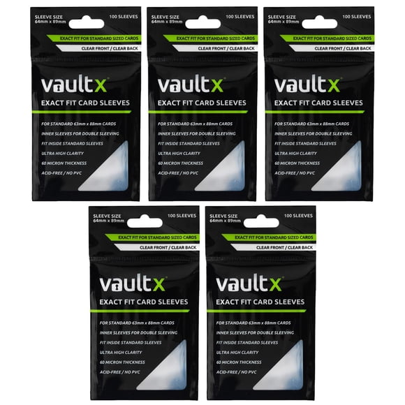 Fundas para tarjetas Vault X Exact Fit Soft High Clarity (paquete de 500)