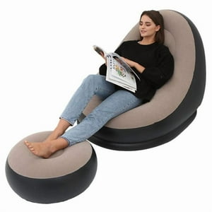 Aventura Store - Sofa Con Reposa Pies Inflable Puff Sillon Portatil