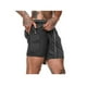 thumbnail image 1 of Short Gimnasio Licra Bolsillo Poliester Hombre Negro L-XL, 1 of 3