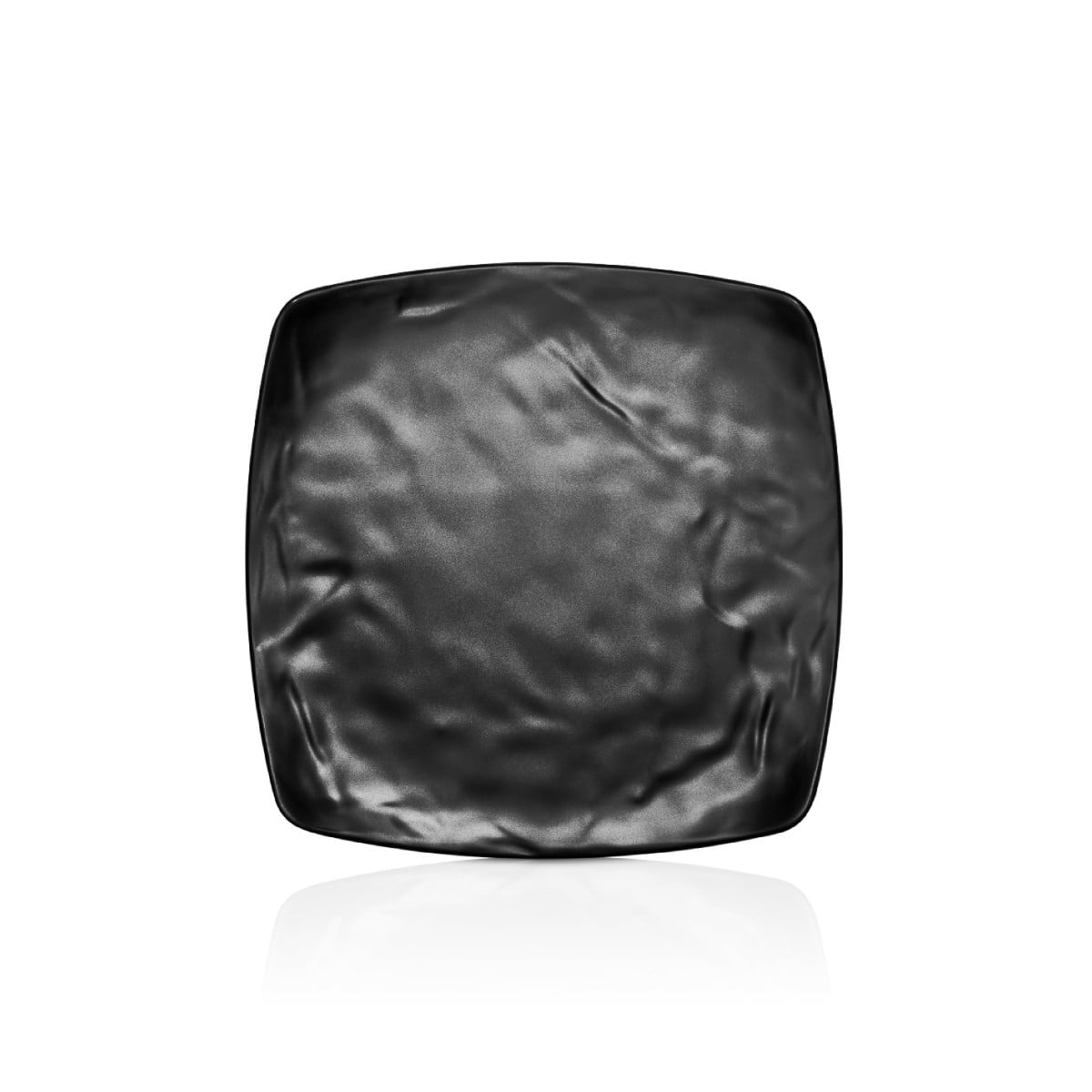 Kulsan - Plato Melamina Cuadrado Negra 21.5 Cm Línea Carre
