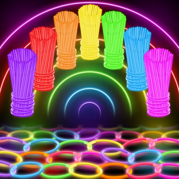 Paquete de fiesta Glow Sticks Glow Mind 100 ultrabrillantes con accesorios