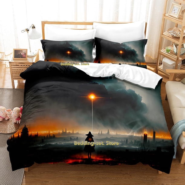 The Lonely King of the Dark World of Art Bedding Set Cartoon Anime three-piece set Adult Kid Bedroom Duvetcover Sets 3D Kawaii Bed Sheets